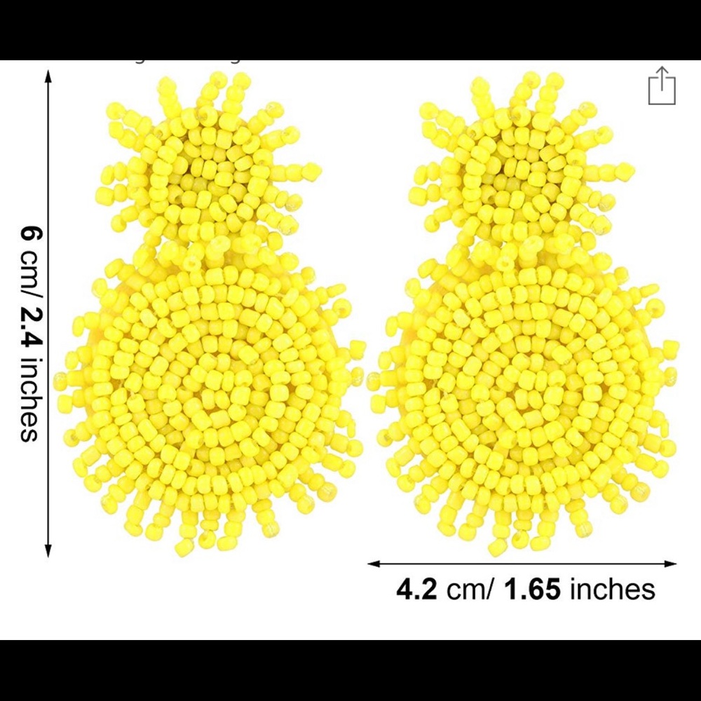 Yellow Bohemian Beaded Earrings